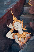 Bangkok Wat Arun - The wall murals inside the ubosot ordination hall illustrate the story of the last ten icarnation of Lord Buddha. 